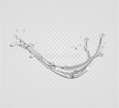 Blue Water Splash Isolated On White Background Vector Illustration