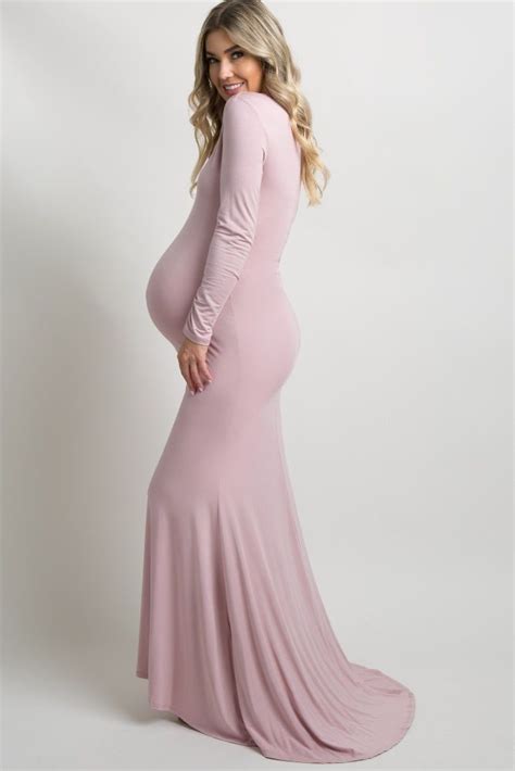 Get the best deals on maternity wedding dresses. Pink Long Sleeve Dress from Pink Blush With our Maternity ...