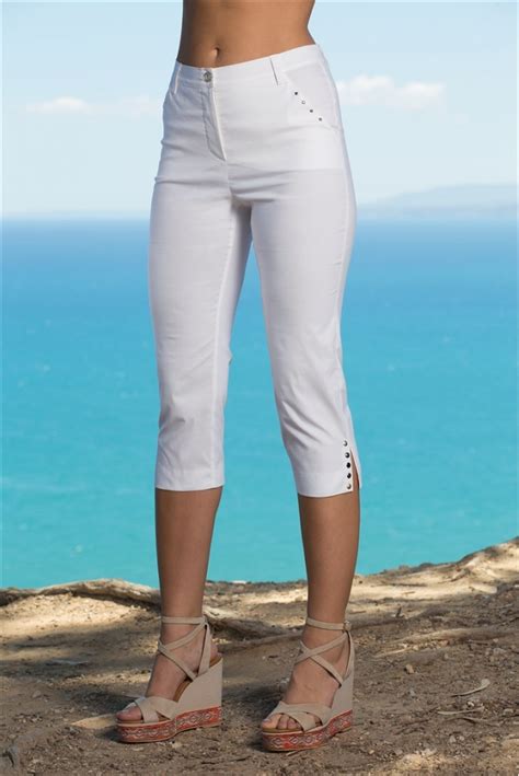 Nous serons heureux de vous aider le plus rapidement possible. PANTACOURT FEMME TOILE STRETCH BLANC SPORT CHIC YORK ...