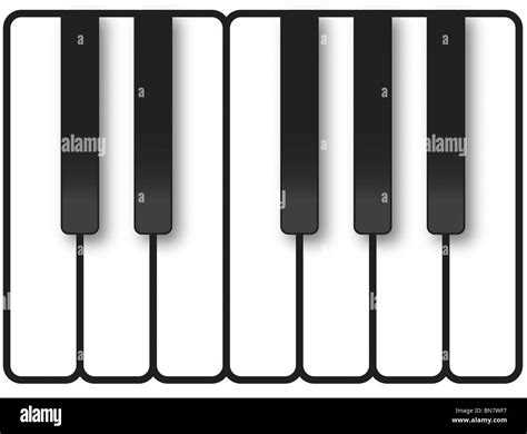 Piano Keys Showing One Octave Of Notes In A Smiple Minimalistic Graphic Illustration On Black
