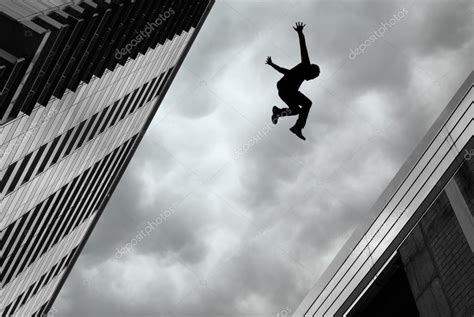 Man Jumping Off Building Stock Photo By Bolina