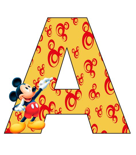 Kits Imprimibles Gratis Alfabeto Mickey Mouse