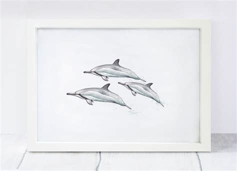 Dolphin Print Dolphin Wall Art Dolphin Art Ocean Print Sea Etsy