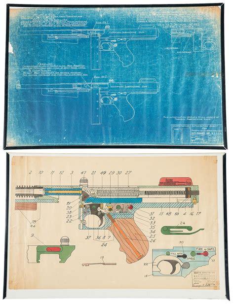 Thompson Machine Gun Blueprints
