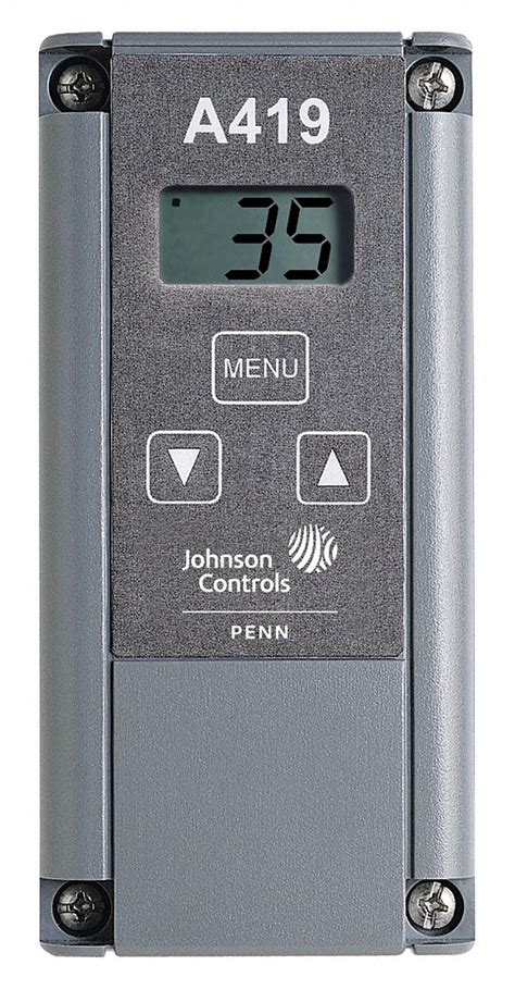 JOHNSON CONTROLS Electronic Temperature Control, SPDT - 36P549|A419ABC ...