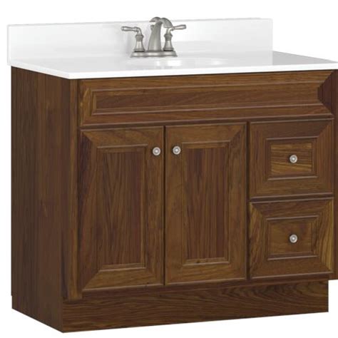 Vanity top, faucet and cabinet hardware sold separately. Briarwood Highpoint 36"W x 18"D Bathroom Vanity Cabinet at Menards®