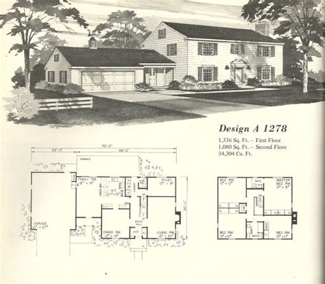 Vintage House Plans 1970s Early Colonial Part 1 Colonial House
