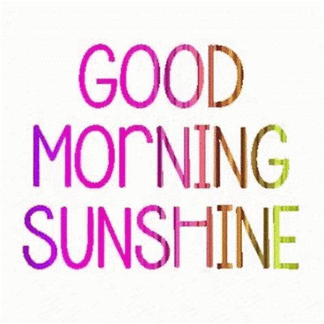 Colorful Animated Text Good Morning Sunshine 