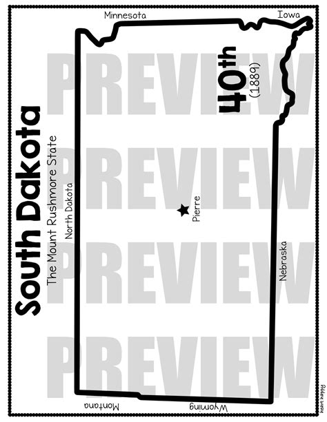 South Dakota State Flag Craft South Dakota State Symbols Made By