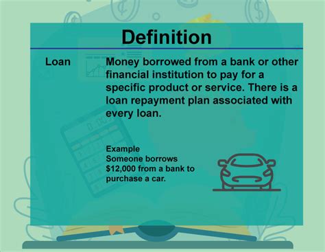 Definition Financial Literacy Loan Media4math