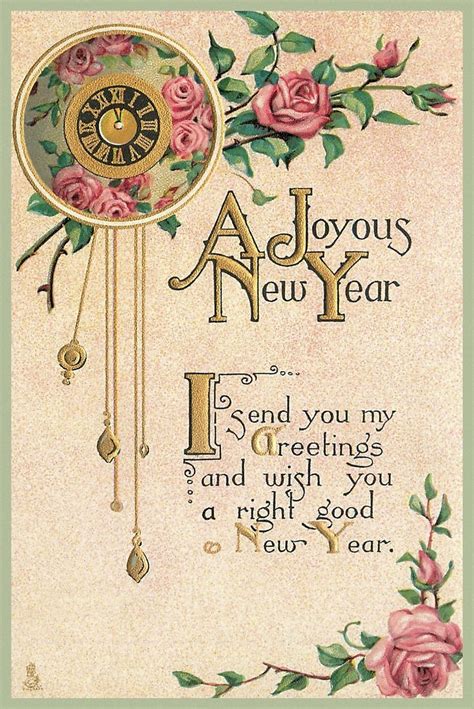126 Best Vintage Happy New Year Postcards Images On Pinterest Post