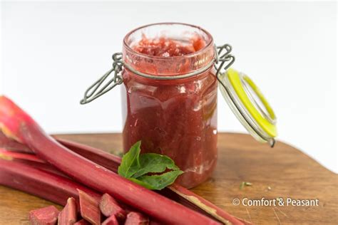 Easy Rhubarb Jam With No Pectin Comfort And Peasant
