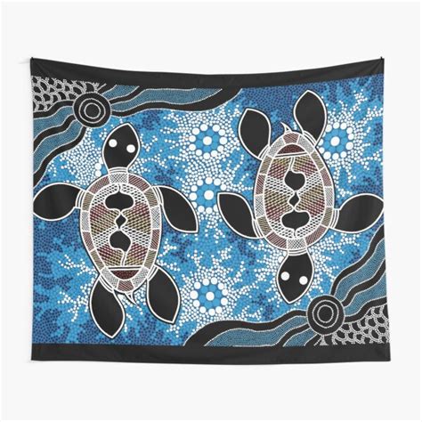 Authentic Aboriginal Art Sea Turtles Tapestry Sold By Erika Lopez