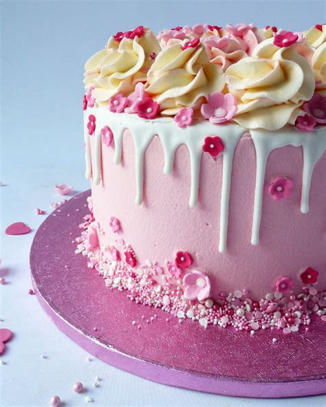 Pretty Pastel Buttercreamed Drip Cake Karens Cakes