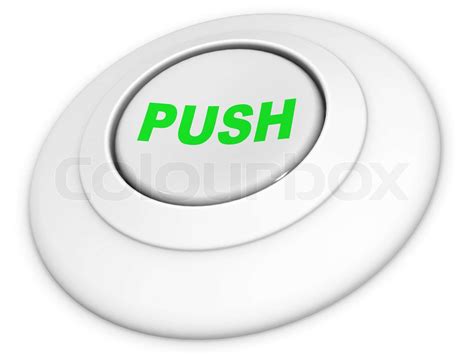 Button Push 3d Stock Image Colourbox