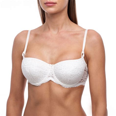 Balconette Demi Underwire Lightly Padded Sexy Comfortable Lace Half Cup