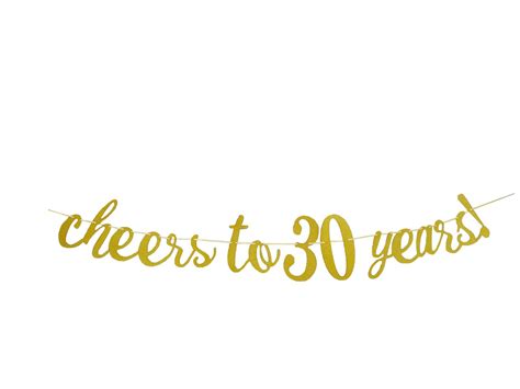 Buy Eandl Cheers To 30 Years Banner Happy 30th Birthday Party