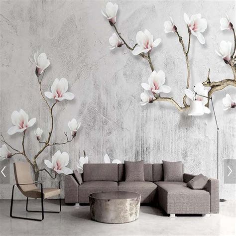 3d Wall Mural Floral Large Size Art Wall Paper Murals