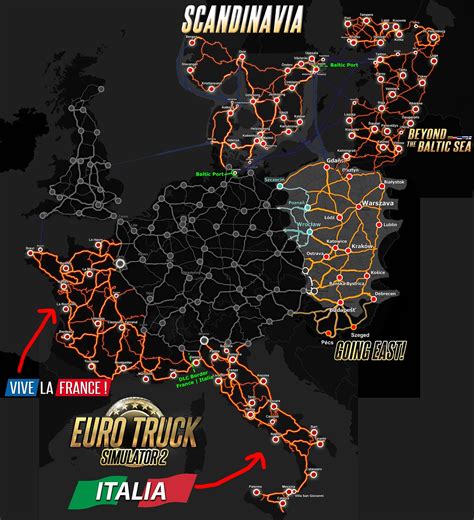 Euro Truck Simulator 2 Full Map Crabtree Valley Mall Map