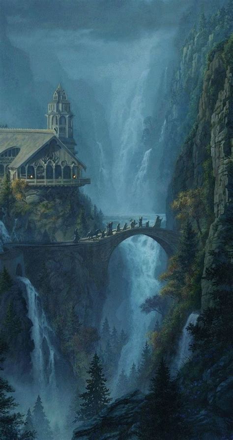The Fellowship Leaves Rivendell By Jerry Vanderstelt Fantasy Art