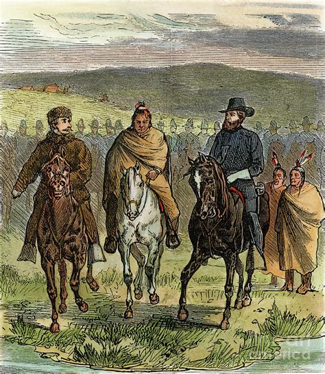 Surrender Of Chief Joseph Drawing By Granger Pixels