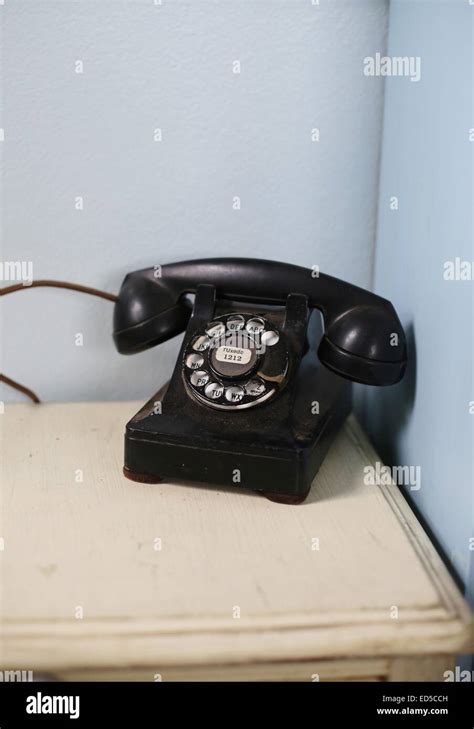 An Old Antique Rotary Dial Telephone Stock Photo Alamy