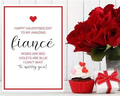 Fiance Valentines Day Card For Him Husband To Be Valentines Etsy