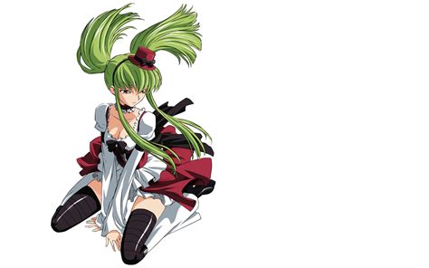 Wallpaper Illustration Anime Hat Code Geass Cartoon Green Hair Girl Pose Figurine