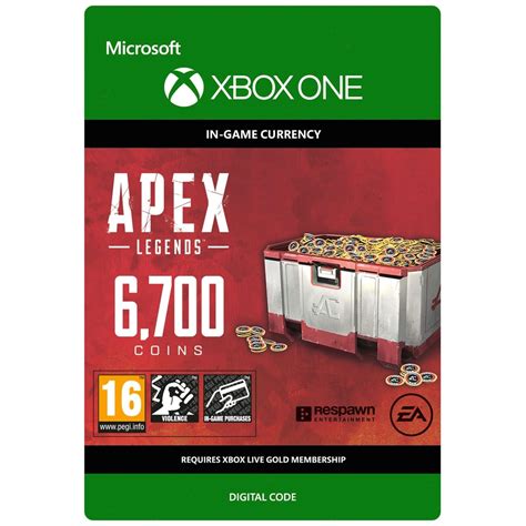 Apex Legends 6700 Apex Coins Xbox One Digital Download Smyths