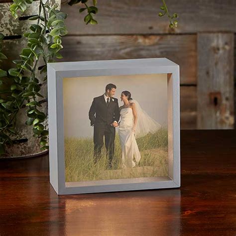 Personalized Wedding Photo LED Light Shadow Box