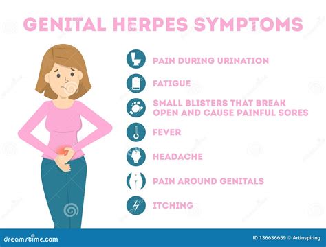 Genital Herpes Symptoms Infectious Dermatology Disease Illustration Free Nude Porn Photos