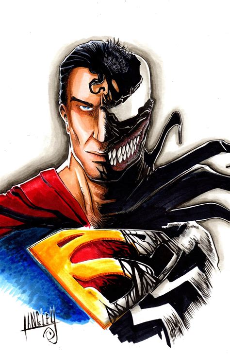 Venom Superman Mashup Signed 11x17 Art Print Etsy Dc Comics Artwork