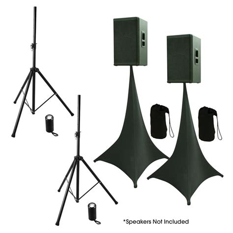 Tripod Speaker Stand And Stand Cover Twin Pack Pssl Prosound And