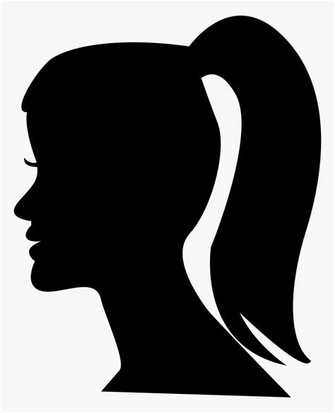 Female Head With Ponytail Hair In A Ponytail Cartoon Hd Png Download
