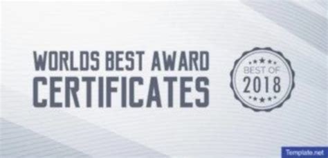 20 Worlds Best Award Certificate Designs And Templates Psd Ai