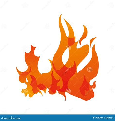 Icono Anaranjado De La Llama Concepto Del Fuego Gr Fico De Vector Stock