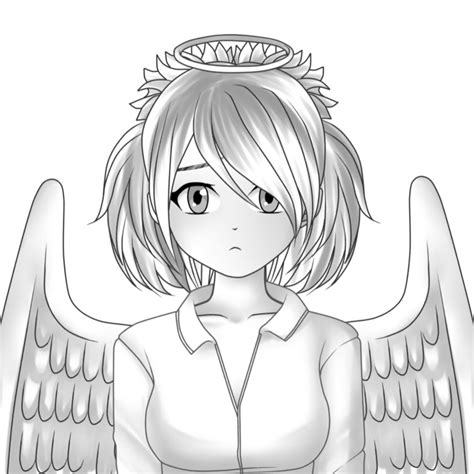 Angel Girl Anime Sketch By Sahyuti On Deviantart