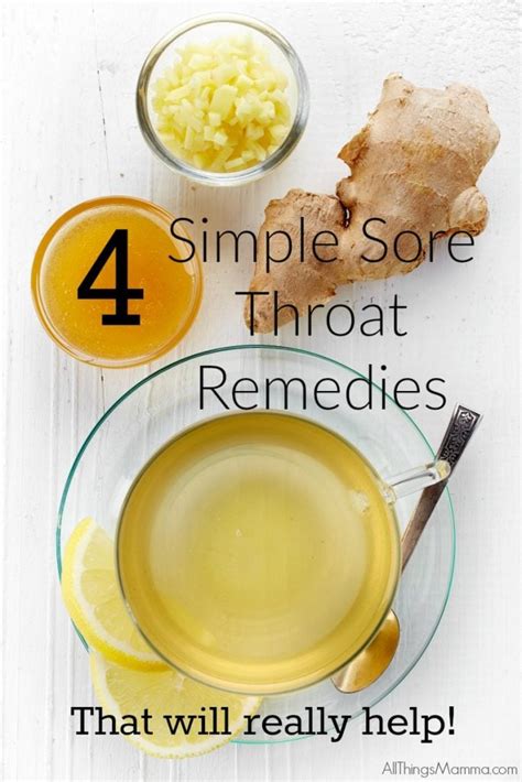 4 Simple Sore Throat Remedies All Things Mamma