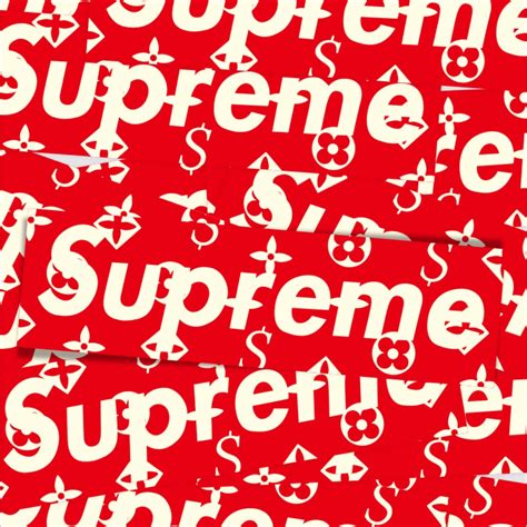 Sticker Supreme X Louis Vuitton Large Box Logo Free Mail Design