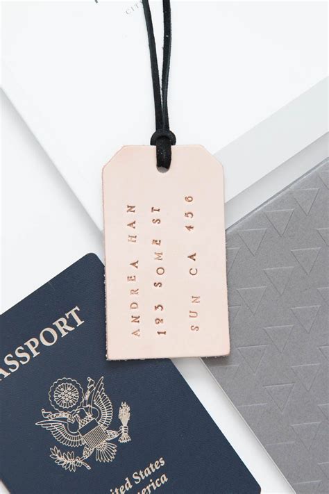 Diy Stamped Leather Luggage Tags Diy Stamp Leather Luggage Tags