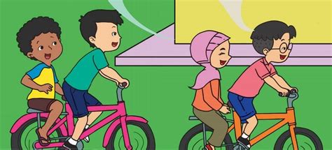 Gambar Kartun Anak Bermain Sepeda 55 Koleksi Gambar