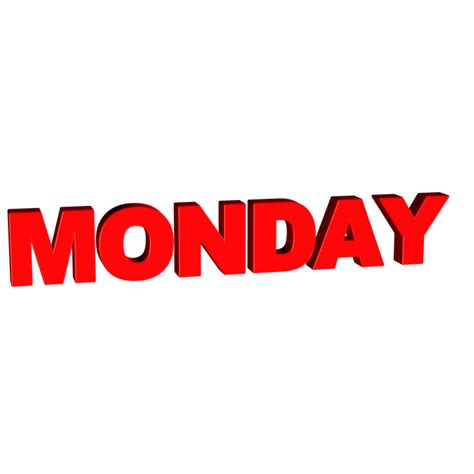 Free Illustration Monday Day Week Calendar Word Free Image On