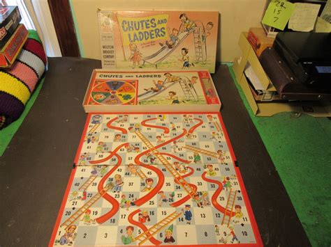 Chutes And Ladders Boardgame Milton Bradley Vintage 1956 Complete