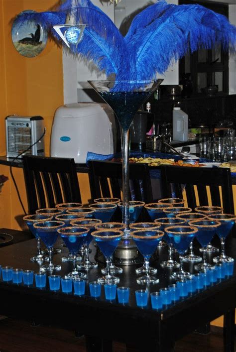 Blue Cocktail Decor Cocktail Party Martini Glasses Cocktail Party Decor Cocktail Party