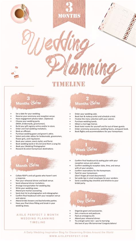 3 Month Wedding Planning Checklist Printable - Free Printable Wedding