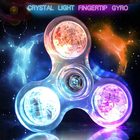 Triangle Crystal Fingertip Gyro Led Lights Fingertip Gyro Glow Toy
