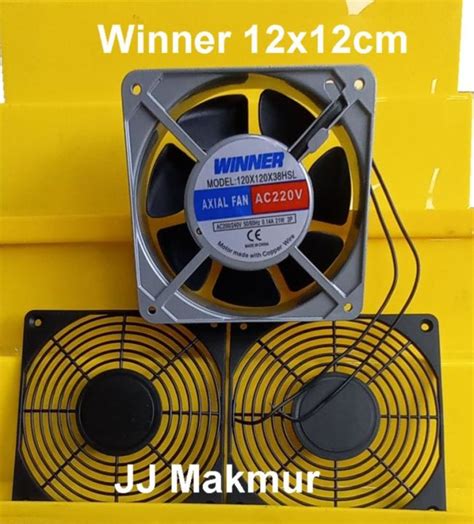 Cooling Fan Winner 12x12cm Metal 220v Ac Kipas Angin Cool Fan Listrik