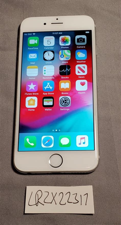 Apple Iphone 6 Consumer Cellular Silver 16gb A1549 Lrzx22317