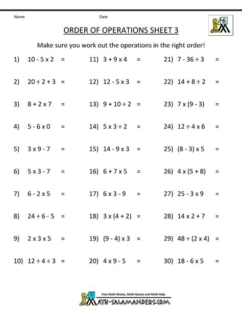 Numbers And Operations 3rd Grade Worksheets Answers