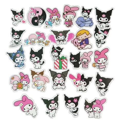 50pcs Lovely Kuromi Melody Stickers Pack Anime Cute T Toys Etsy